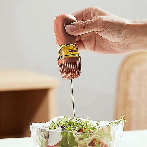 2-in-1 Oil Dispenser with Silicone Brush – Precision Dripper & Heat-Resistant Glass Bottle for Cooking, BBQ & Baking